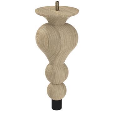 Designs of Distinction Tipt Toe 9 Inch Bun Foot with Iron Ferrule