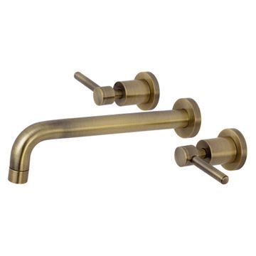 Kingston Brass Concord 2-Handle Wall-Mount Bathroom Faucets In Oil - View #3