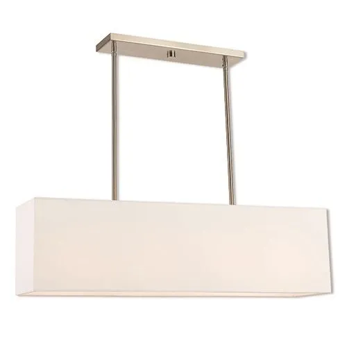 Livex Lighting Summit Brushed Nickel Linear Chandelier | Van