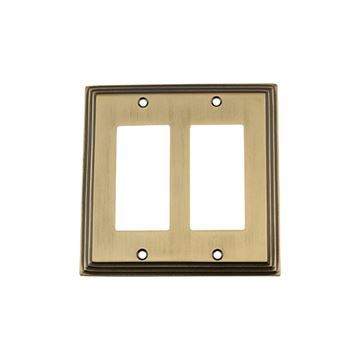 Nostalgic Warehouse Deco Double Rocker Switch Plate | Van Dyke's Restorers