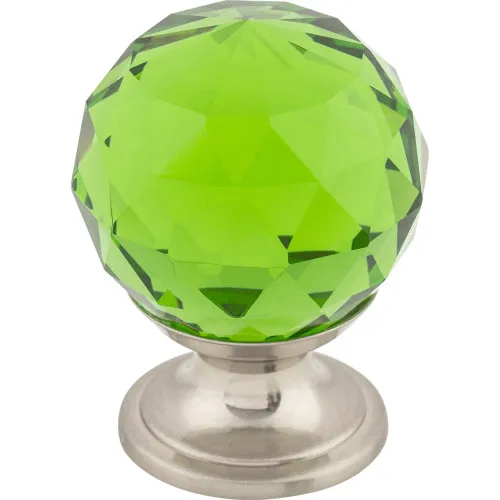 green dresser knobs Top Crystal Knob Polished Chrome/Green / 1 3/8 Inches Boho Wedding Dresses Online